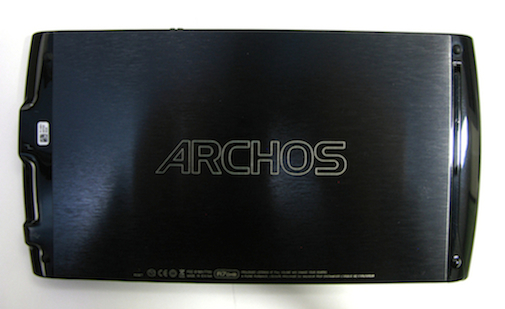 ArchosタブレットPCの背面